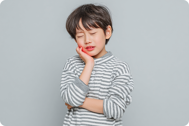 소아치과 외상에 아픈 아이